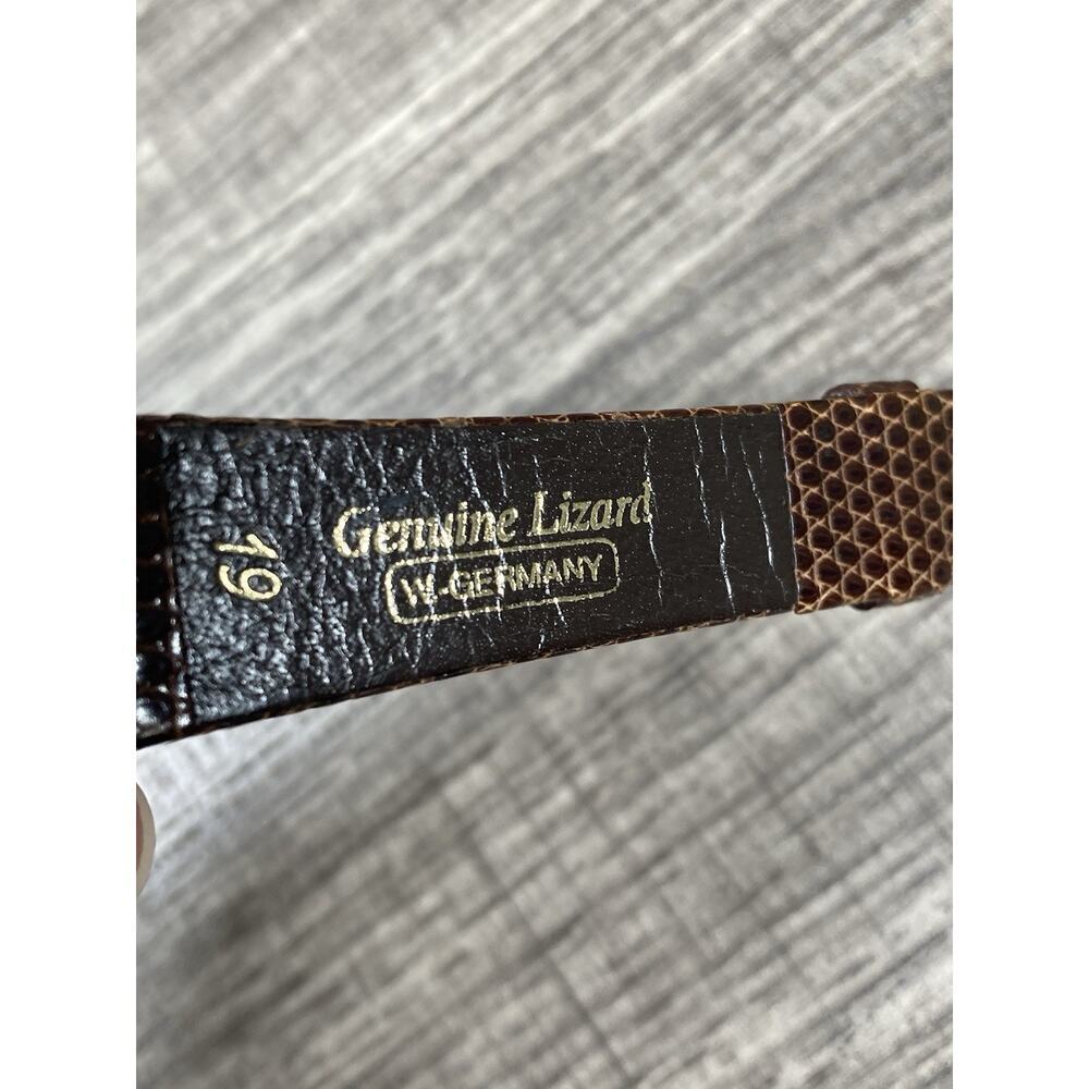 Vtg Speidel Men’s Genuine Lizard Grain Watch Band Brown/Cognac 19mm Germany - Picture 4 of 6
